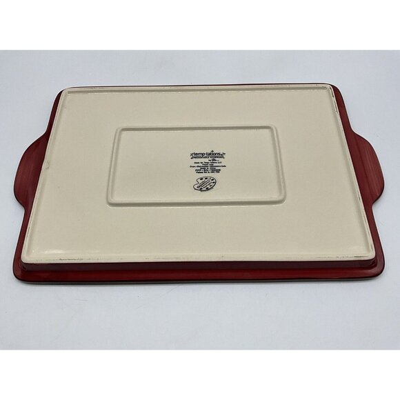 Temp-Tations Cranberry Floral Lace Serving Tray 14 x 9.5 Serveware Cottagecore - Picture 16 of 16